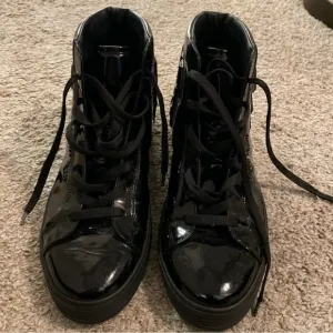 Philipp Plein Black Glossy High-Top Sneakers