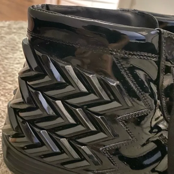 Philipp Plein Black Glossy High-Top Sneakers