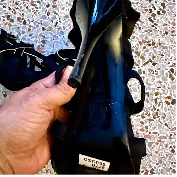 Pierre Hardy Black Gold cage strappy stiletto heels 4.5&quot; size US7/IT37 pre loved