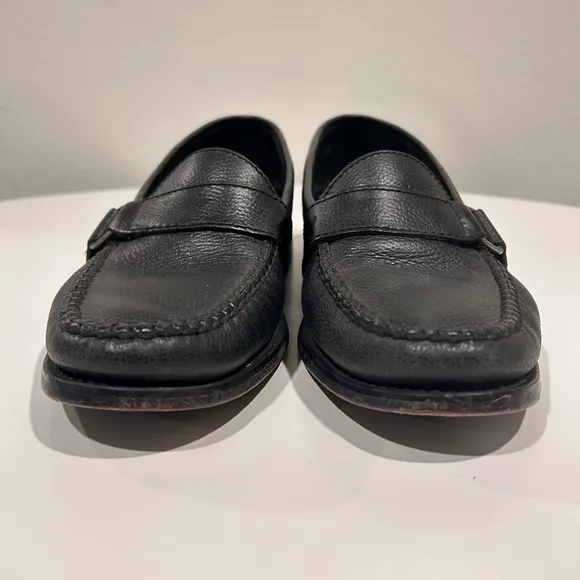 Polo Ralph Lauren Classic Black Leather Penny Loafers mens size 10D