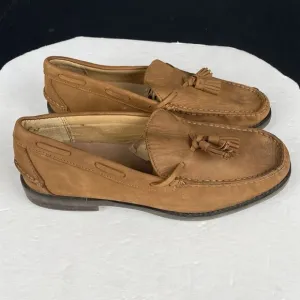 Polo Ralph Lauren Men's 10.5D Kraig Brown Nubuck Leather Tassel Loafers Classic