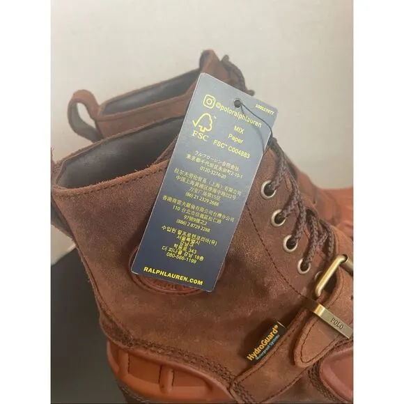 Polo by Ralph Lauren Brown Rain &amp; Snow Boots Size 10.5 D NWT