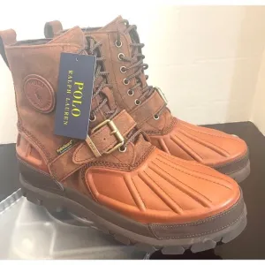 Polo by Ralph Lauren Brown Rain &amp; Snow Boots Size 10.5 D NWT