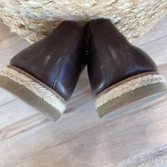 Prada Brown Nappa Leather Lace Up Espadrilles