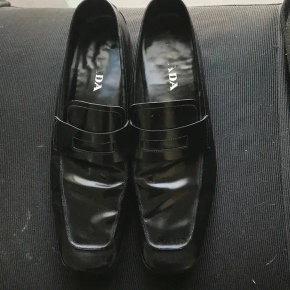 Prada men’s leather loafers