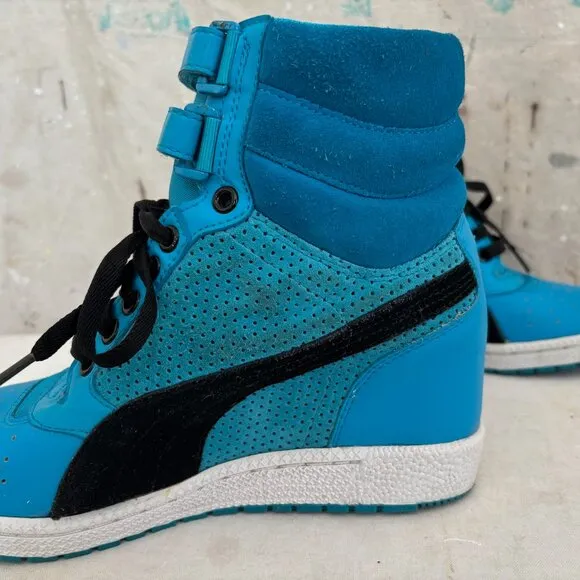 Puma Sky Wedge Heeled High Top Contact Sneakers