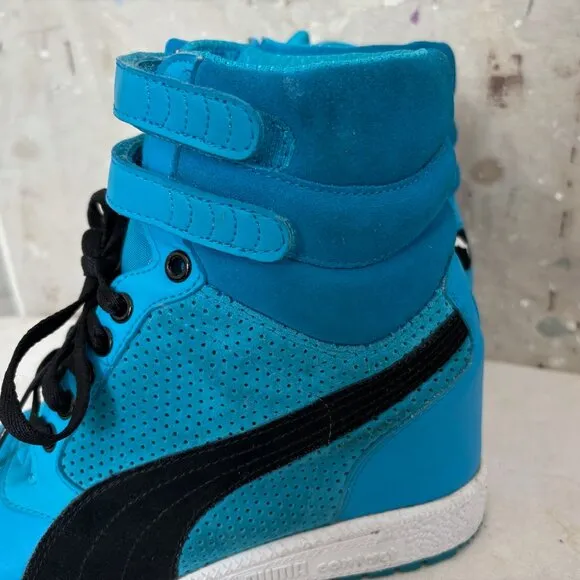 Puma Sky Wedge Heeled High Top Contact Sneakers