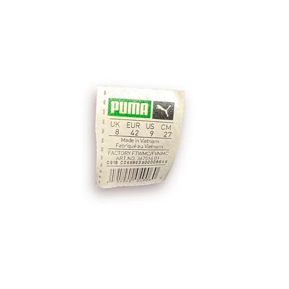 Puma‎ Thunder Spectra Black Shoes Y2K Sneakers Size 9