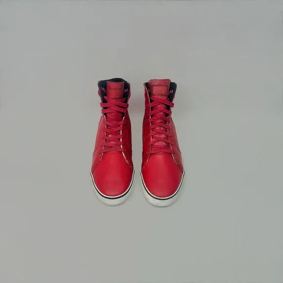 Radii Men’s Simple Leather Red High-Top Sneakers - Size 10.5