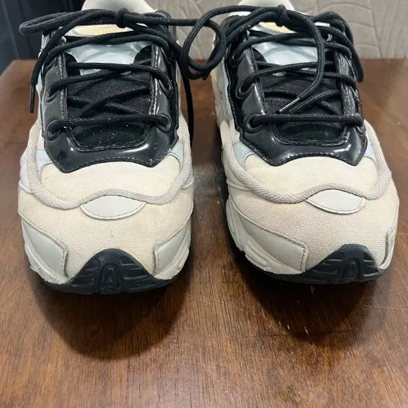 Raf Simons Black and Cream Chunky Sneakers