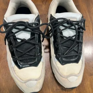 Raf Simons Black and Cream Chunky Sneakers