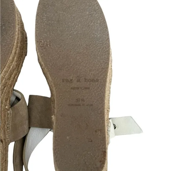 Rag &amp; bone August leather espadrille sandal size 37.5