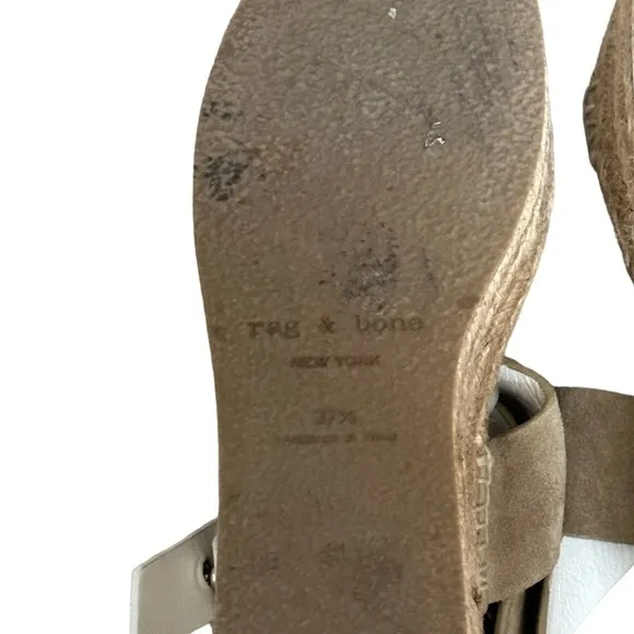 Rag &amp; bone August leather espadrille sandal size 37.5