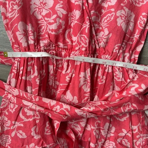RAMY BROOK Jolie linen Floral Mini Tiered Dress Small