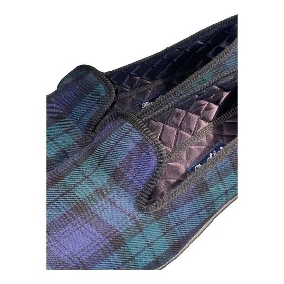 RARE Ben Silver Charleston Green Plaid Men’s Loafers Made In England SZ 12