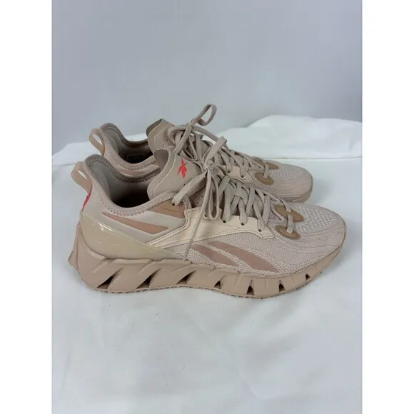 Reebok Zig Kinetica 3 Running Sneakers Peach Pink 8.5 Chunky Utility Gorpcore