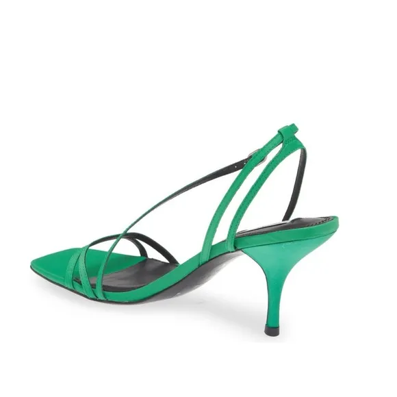 Reiss Green Strappy Sandals Heels, NWT, Size EU39 US8