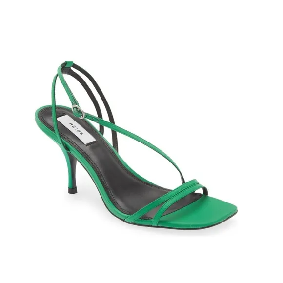 Reiss Green Strappy Sandals Heels, NWT, Size EU39 US8