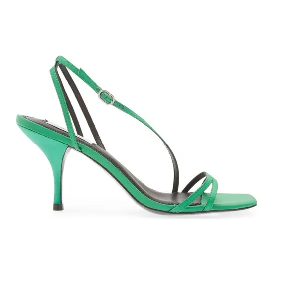 Reiss Green Strappy Sandals Heels, NWT, Size EU39 US8