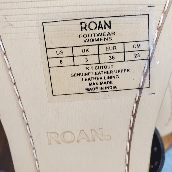 Roan by Bed Stu Sandals Womens 6 Gray Leather Kit Cutout Back Zip Gladiator Flat