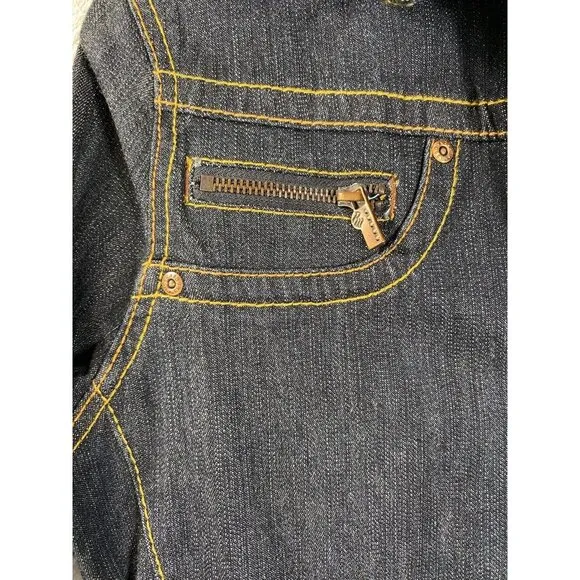 Rocawear Y2K Denim Blazer Contrast Stitching Jean Jacket