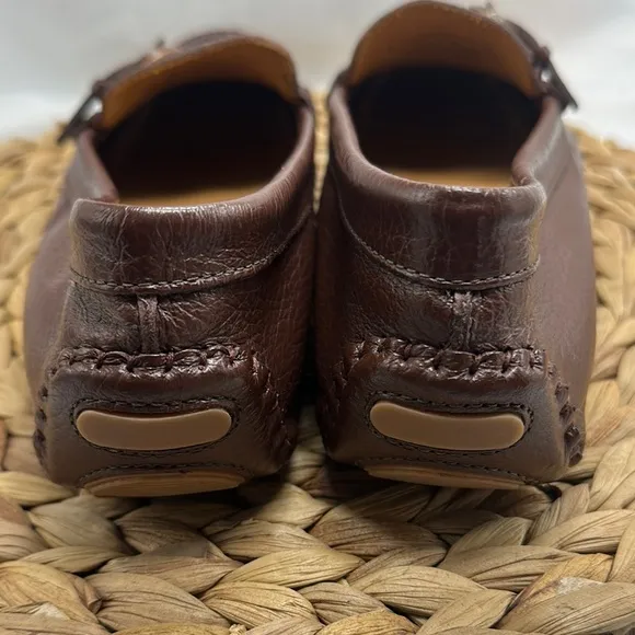 Rockport Brown Fine Leather Driving Loafers Made in Brazil