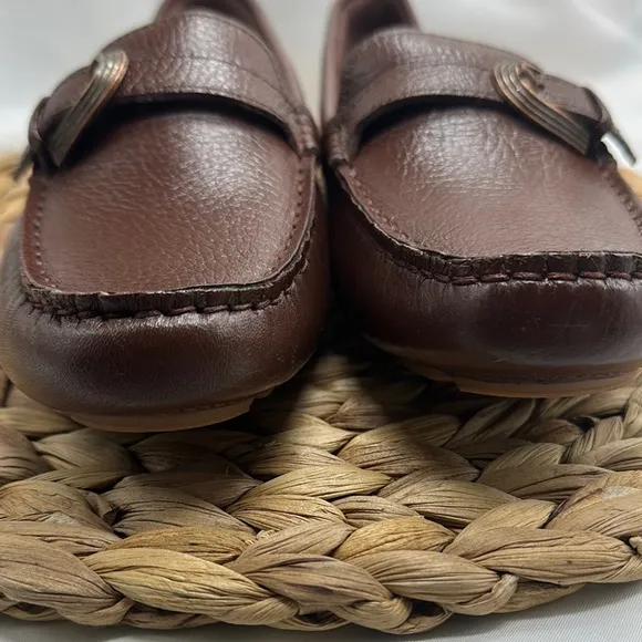 Rockport Brown Fine Leather Driving Loafers Made in Brazil