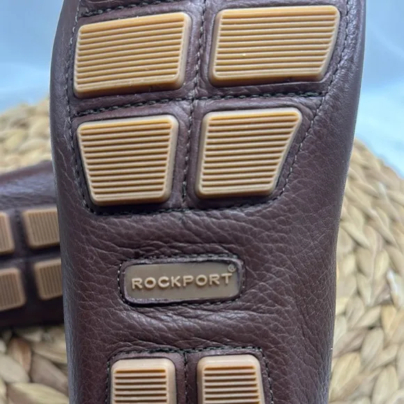 Rockport Brown Fine Leather Driving Loafers Made in Brazil