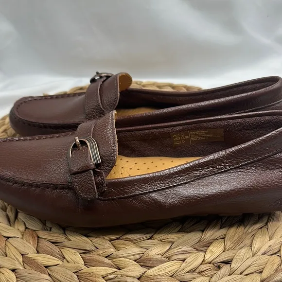Rockport Brown Fine Leather Driving Loafers Made in Brazil