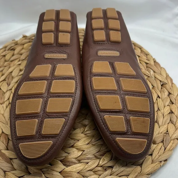Rockport Brown Fine Leather Driving Loafers Made in Brazil