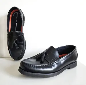 Rockport Genuine Black Leather Dress Shock Absorbing Lightweight Loafers Sz 11