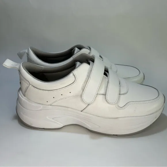 Rockport Women's Size 9 Prowalker D Strap Sneaker White Leather Eco CJ1060