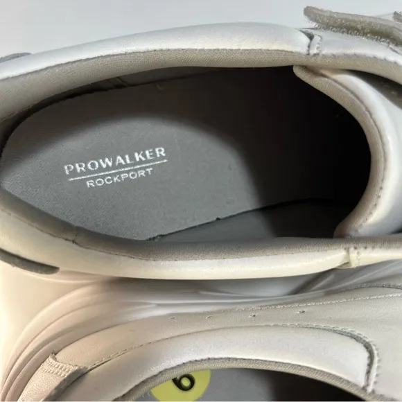 Rockport Women's Size 9 Prowalker D Strap Sneaker White Leather Eco CJ1060