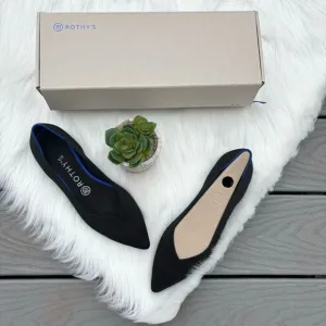 Rothys Black Pointed Toe Flats