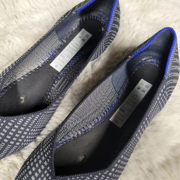 Rothy’s Glen Plaid Pointed Toe Flats Retired Unicorn Size 8