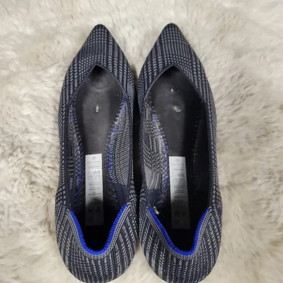 Rothy’s Glen Plaid Pointed Toe Flats Retired Unicorn Size 8