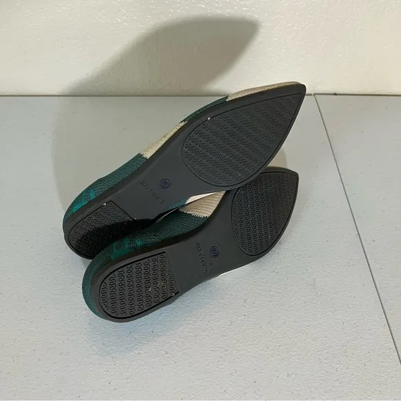 Rothy's Green Moroccan Ikat Pointed Toe Flats Women's Sz US 7 EU 37.5 UK 4.5