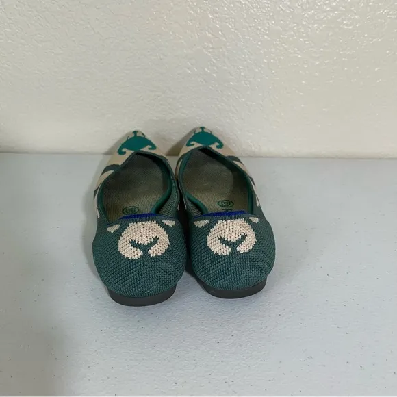 Rothy's Green Moroccan Ikat Pointed Toe Flats Women's Sz US 7 EU 37.5 UK 4.5