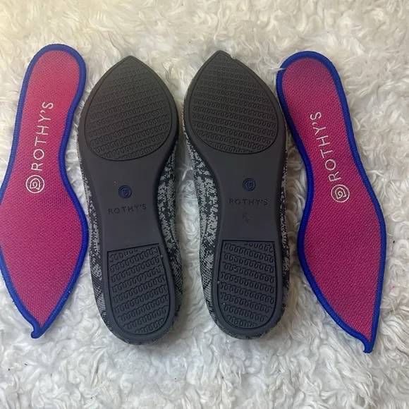 Rothy’s Limited Edition Stone Snake pointy flats size 7