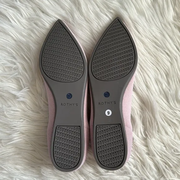 Rothy’s Petal Pink Pointed-Toe Flats Size 9