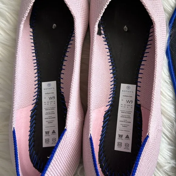Rothy’s Petal Pink Pointed-Toe Flats Size 9