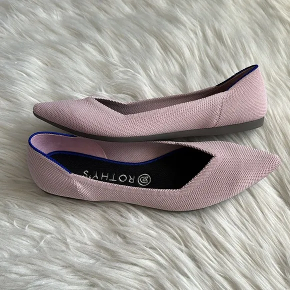 Rothy’s Petal Pink Pointed-Toe Flats Size 9