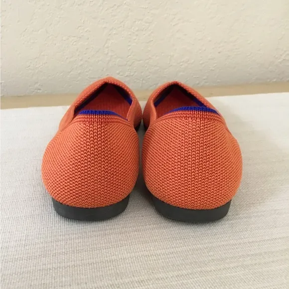 Rothy’s pointed flat orange flats size 6.5