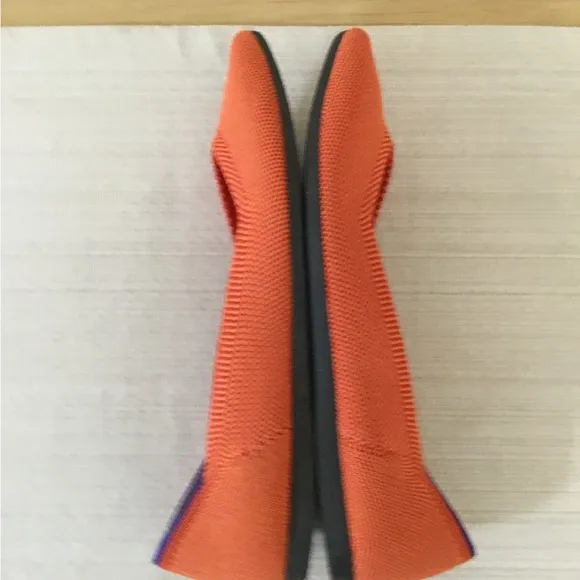 Rothy’s pointed flat orange flats size 6.5