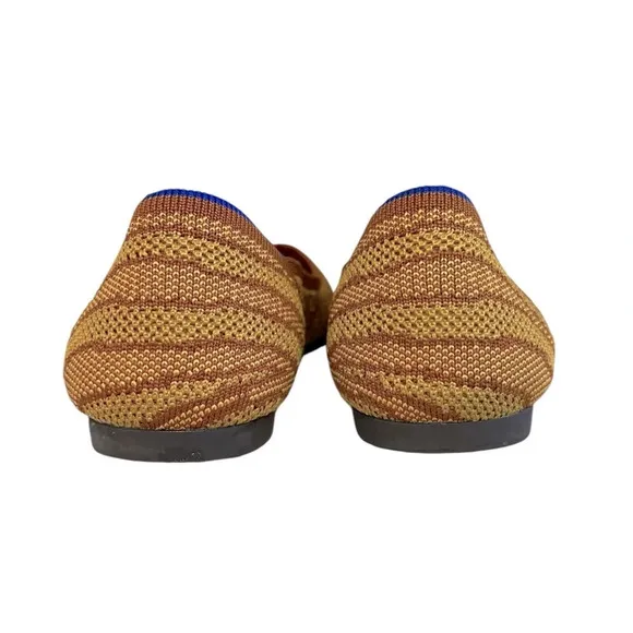 Rothy’s Pointed Toe Flats Gold Zebra 9.5 Unique Rare Versatile Artsy Comfort