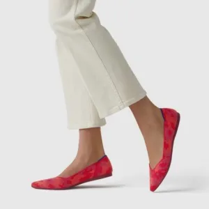 Rothy's Red BotaniCamo The Pointed Toe Flats 8