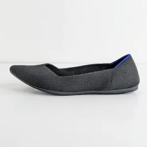Rothy's Shoes The Point Women's 7.5 Black Ballet Flats Pointy Toe Solid Slip On