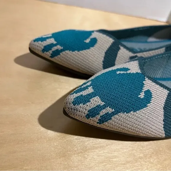 Rothy’s Size 9.5 Womens The Point Green Moroccan Flats Pointed Toe