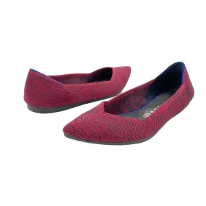 Rothys The Point Crimson Heather Red Blue Halo Pointed Toe Flats Womens Size 9
