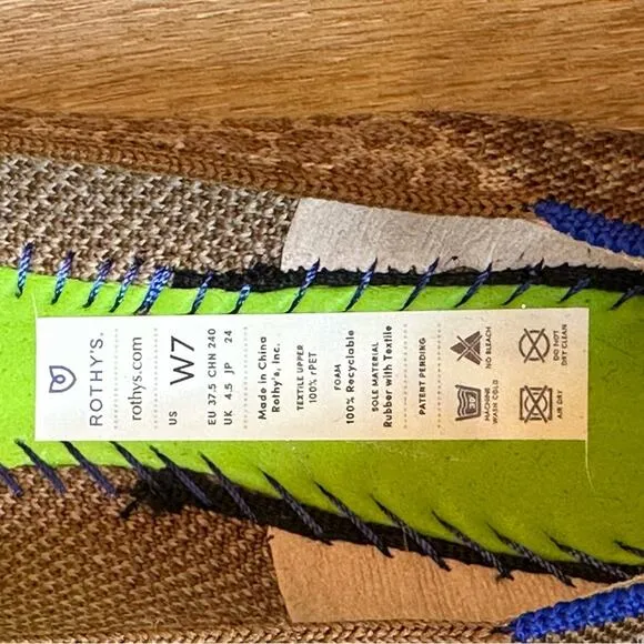 Rothys The Point Driftwood Spot Textile Ballet Flats 7